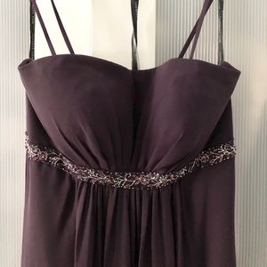 Bill Levkoff Plum Bridesmaid Dress